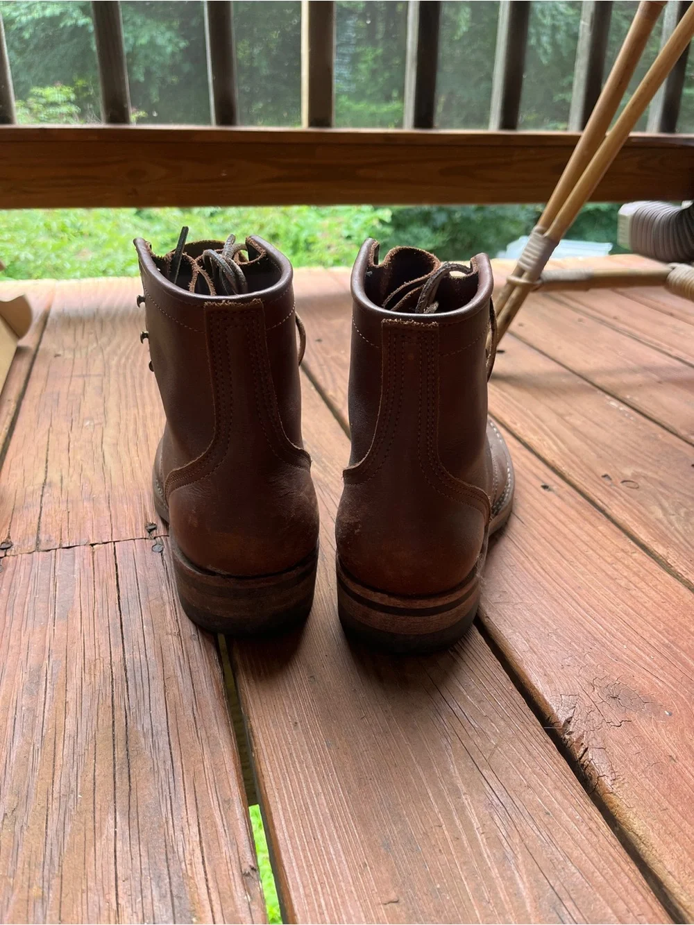 Nick's Handmade Lace Up Heritage Womens Size 8 Boots Brown All Smooth